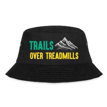 Trailrunning - Trails über Laufbänder - Bucket Hat - Schwarz - Vorne - Lela (165cm)
