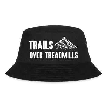 Trailrunning - Trails über Laufbänder - Bucket Hat - Schwarz - Vorne - Lela (165cm)