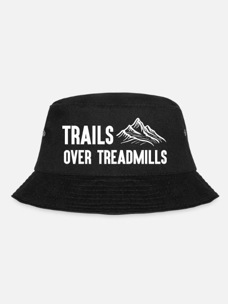Trailrunning - Trails über Laufbänder - Bucket Hat - Schwarz