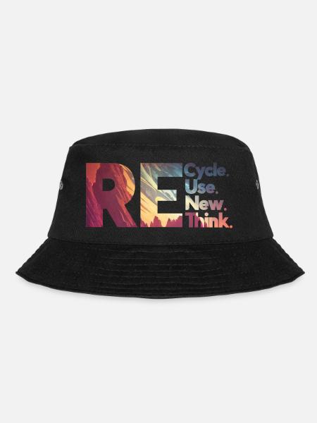 RE. Recycle Reuse Renew Rethink - Bob - noir