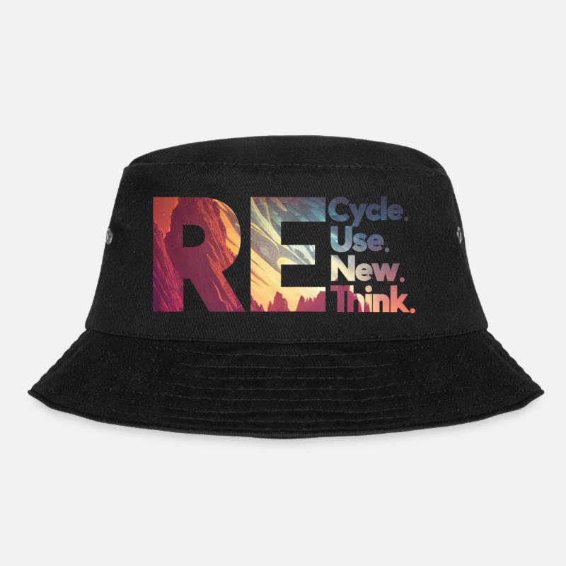 RE. Recycle Reuse Renew Rethink - Bob - noir