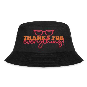 Thanks for everything! - Bucket Hat - Schwarz - Vorne - Lela (165cm)