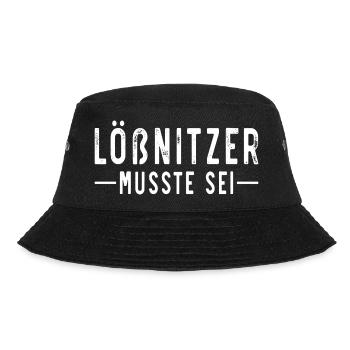 Lößnitzer musste sei - Bucket Hat - Schwarz - Vorne - Lela (165cm)