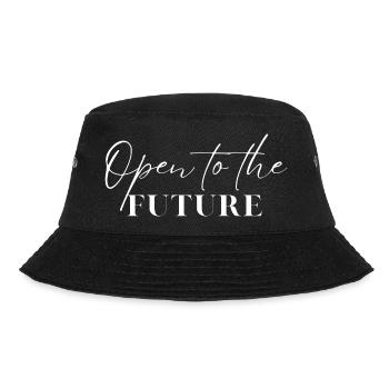 Offen für die Zukunft - Bucket Hat - Schwarz - Vorne - Lela (165cm)