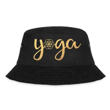 Yoga Yogi Handschrift Flower of Life Energie om - Bucket Hat - Schwarz - Vorne - Lela (165cm)