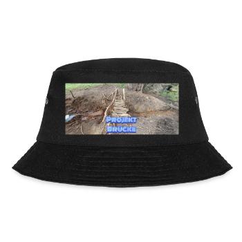 PROJEKT BRÜCKE - Bucket Hat - Schwarz - Vorne - Lela (165cm)