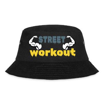 Street-Workout - Bucket Hat - Schwarz - Vorne - Lela (165cm)