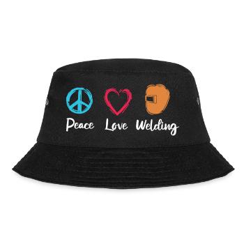 Peace Love Welding - Bucket Hat - black - Front - Lela (165cm)