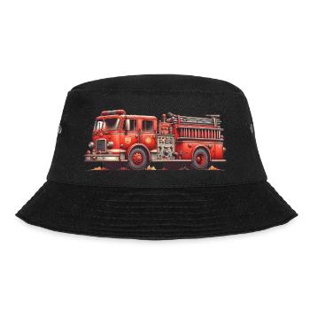 Fire Truck | The fire truck - Bucket Hat - black - Front - Lela (165cm)