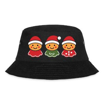 Lebkuchenmann - Bucket Hat - Schwarz - Vorne - Lela (165cm)