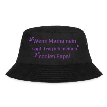lustige sprüche cooler papa - Bucket Hat - Schwarz - Vorne - Lela (165cm)