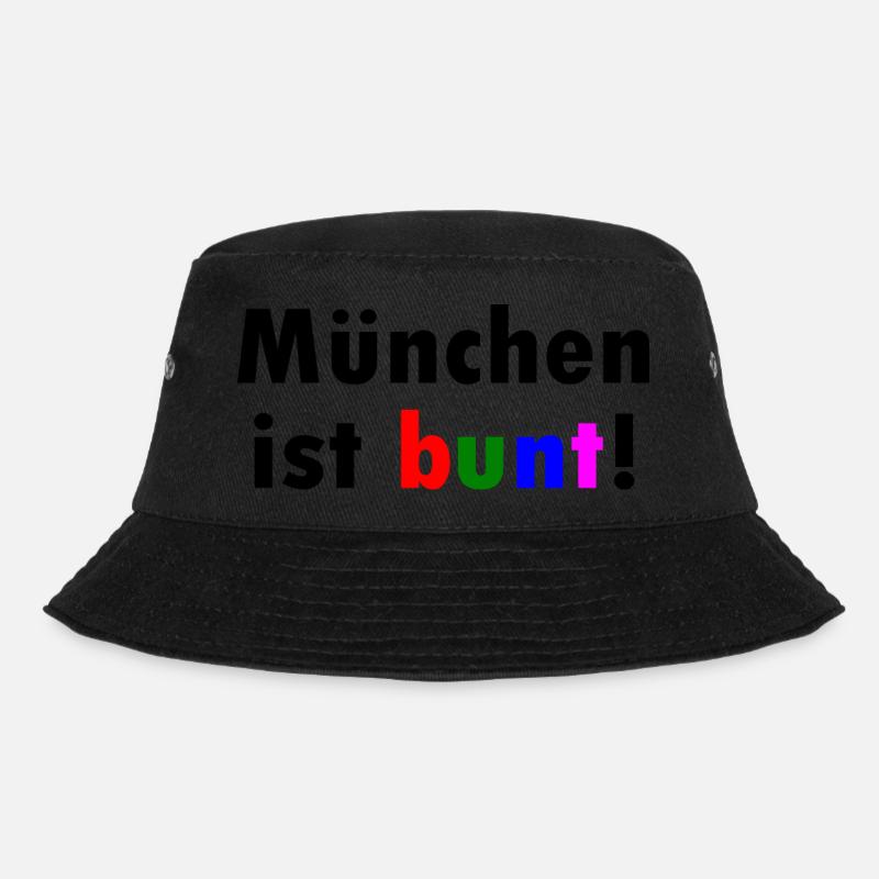 München ist bunt - Bucket Hat - Schwarz
