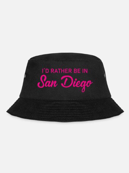 I´d rather be in San Diego - California - America - Bucket Hat - Schwarz