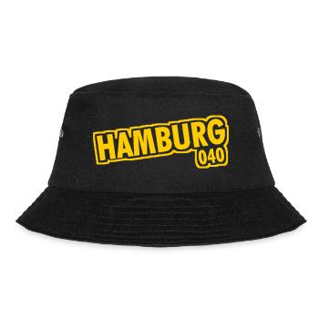 Hamburg - 040 - Hansestadt - Alster - Elbe - Bucket Hat - Schwarz - Vorne - Lela (165cm)