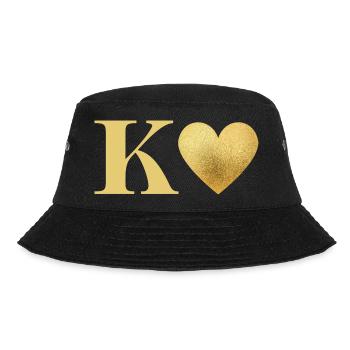 Letter k golden heart - Bucket Hat - black - Front - Lela (165cm)
