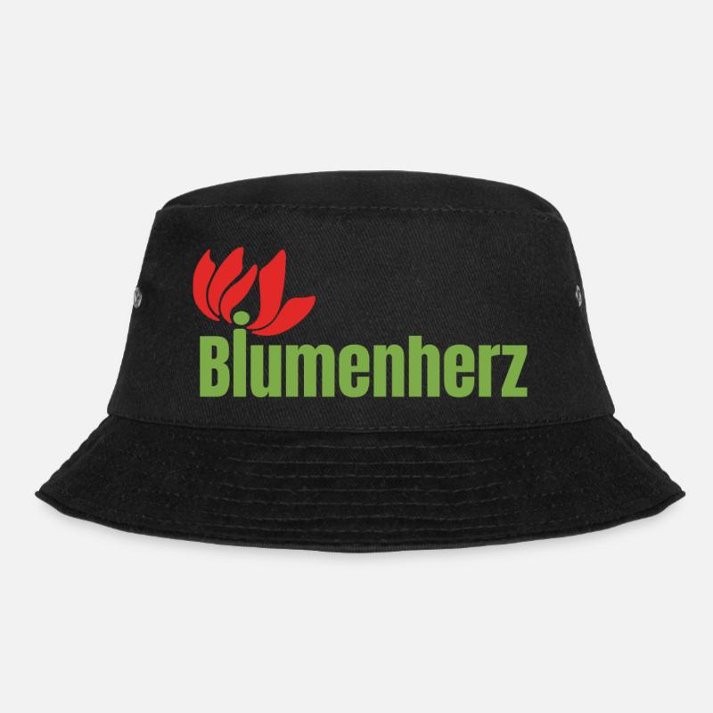 Final Logo Blumen - Bucket Hat - Schwarz