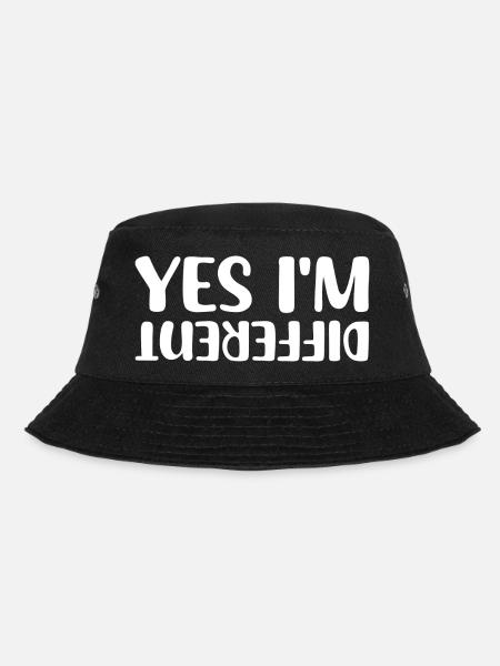 Yes I'm different, Lustige Sprüche Geschenkidee - Bucket Hat - Schwarz