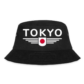Tokyo Japon Fan Outfit T Shirt Design - Bob - noir - Devant - Lela (165cm)