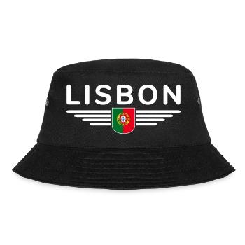 Lisbon Fan T-Shirt for Portugal Lovers - Bucket Hat - black - Front - Lela (165cm)