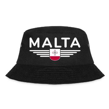 Malta T-Shirt – Für Insel-Fans - Bucket Hat - Schwarz - Vorne - Lela (165cm)