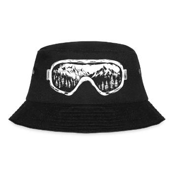 Skiing Goggles Mountains Ski Snowboard - Bucket Hat - black - Front - Lela (165cm)