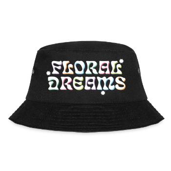 Floral Dreams Retro Style - Bucket Hat - black - Front - Lela (165cm)