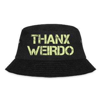 Thank you irony vintage text saying - Bucket Hat - black - Front - Lela (165cm)