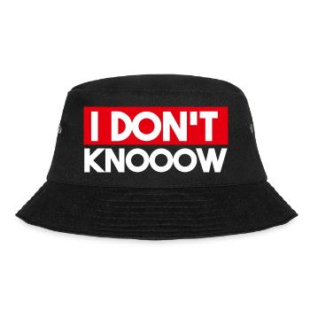 I Don't Know - Bucket Hat - Schwarz - Vorne - Lela (165cm)
