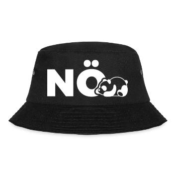 Panda Coffe Pandabär Spruch Geschenk Geschenkidee - Bucket Hat - Schwarz - Vorne - Lela (165cm)