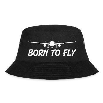 Born Fly – for pilots and aircraft - Bucket Hat - black - Front - Lela (165cm)