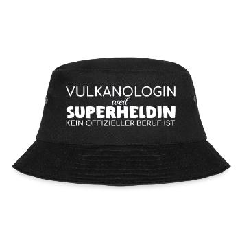Volcanologist Superheroine Volcanology - Bucket Hat - black - Front - Lela (165cm)