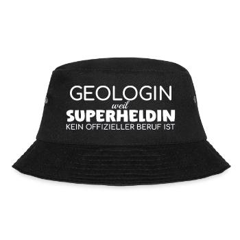 Geologist Superheroine Geology - Bucket Hat - black - Front - Lela (165cm)