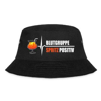 Blutgruppe Spritz Positiv - da steigt dein Puls - Bucket Hat - Schwarz - Vorne - Lela (165cm)
