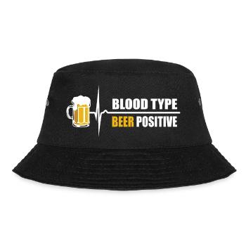 Blood Type Beer positive - your pulse rises - Bucket Hat - black - Front - Lela (165cm)