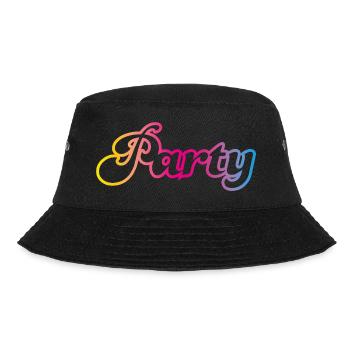 Party Flourishes Celebrate Colorful Rainbow Silhouette Fun - Bucket Hat - black - Front - Lela (165cm)