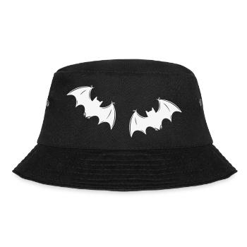 Graue Fledermäuse im Nachtflug - Bucket Hat - Schwarz - Vorne - Lela (165cm)