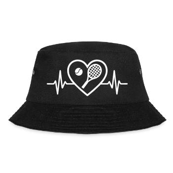 Herz-Tennis - Bucket Hat - Schwarz - Vorne - Lela (165cm)