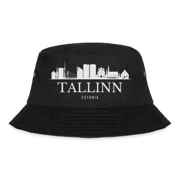 Tallinn Skyline, Tallinn Estonia - Bucket Hat - black - Front - Lela (165cm)