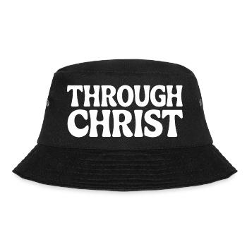 Trough Christ Jesus Christen Glaube - Bucket Hat - Schwarz - Vorne - Lela (165cm)