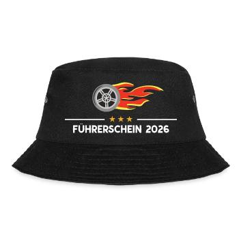 Führerschein 2026 Fahrprüfung Auto PKW Prüfung - Bucket Hat - Schwarz - Vorne - Lela (165cm)