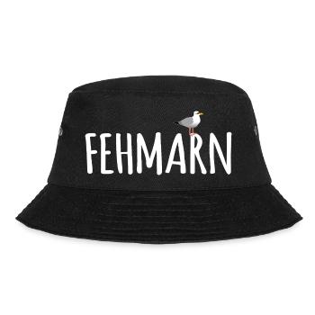 Fehmarn Möwe - Bucket Hat - Schwarz - Vorne - Lela (165cm)
