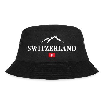 Switzerland Hiking Mountain - Bucket Hat - black - Front - Lela (165cm)