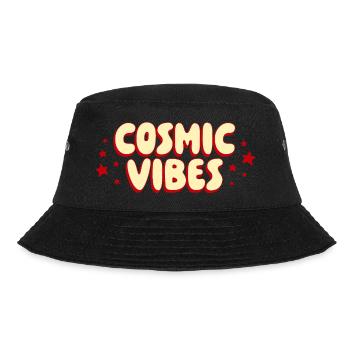 Cosmic Vibes Retro Shirt - Bucket Hat - black - Front - Lela (165cm)