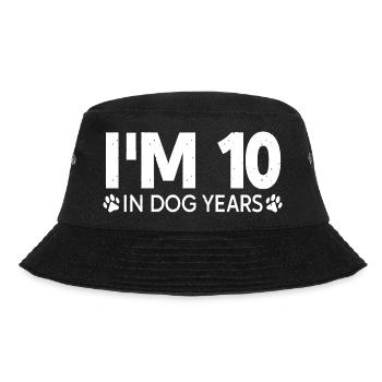 I'm 10 In Dog Years Funny 70th Birthday 70 Years O - Bucket Hat - black - Front - Lela (165cm)
