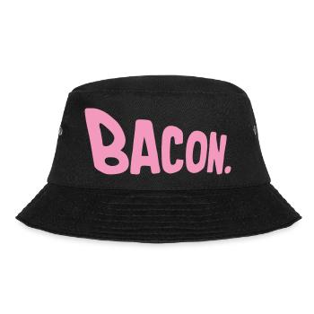Bacon Bacon Food Funny Meat Foodie - Bucket Hat - black - Front - Lela (165cm)