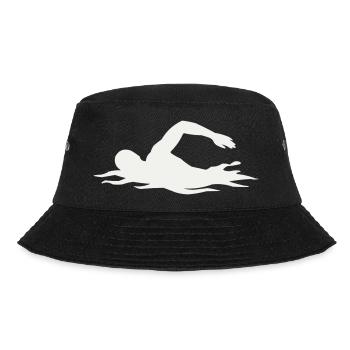 Swimmers silhouette in the water - Bucket Hat - black - Front - Lela (165cm)
