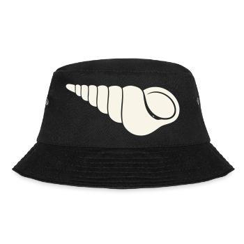 Coastal spiral shell sketch - Bucket Hat - black - Front - Lela (165cm)