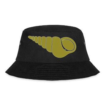 Spiral Snail Olive Motif - Bucket Hat - black - Front - Lela (165cm)