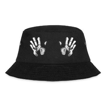 Handabdruck Hände Busen Boobs - Bucket Hat - Schwarz - Vorne - Lela (165cm)