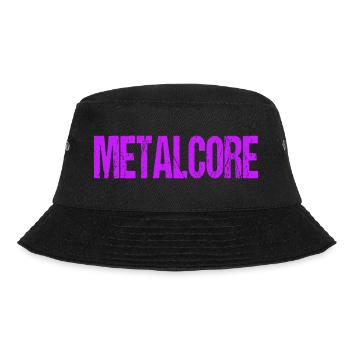Lustiges Metalcore Pink Sarkastischer Metal - Bucket Hat - Schwarz - Vorne - Lela (165cm)